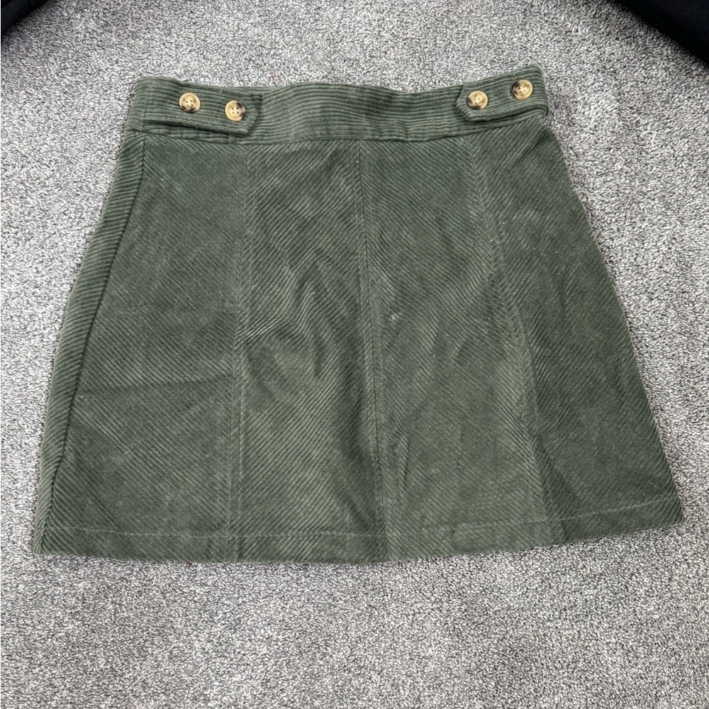Green Corduroy Skirt